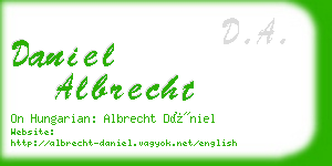 daniel albrecht business card